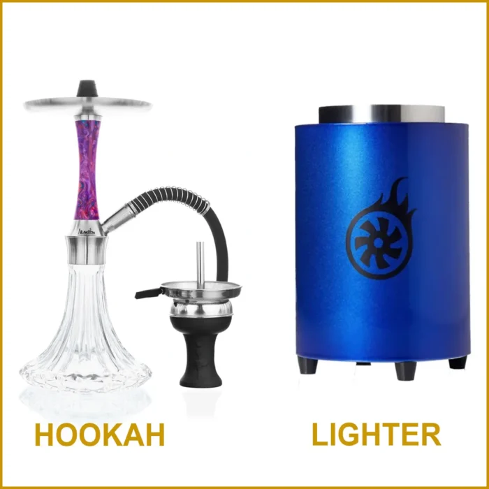 Hookah Lighter Offer EPOX 360 Purple Dream and Shisha Turbine NEXT Blue